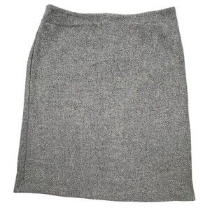 NWT Old Navy Gray Wool Blend Felted Knit Pencil Skirt Work Office Minimalist 12
